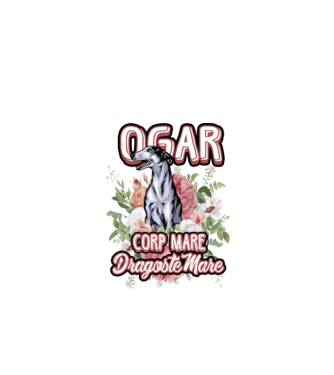 Ogar - picioare lungi dragoste multă model alb pe tricou