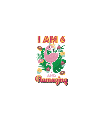 FLAMAZING Birthday 6 Years old model alb pe tricou
