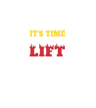 Time to lift model negru pe tricou