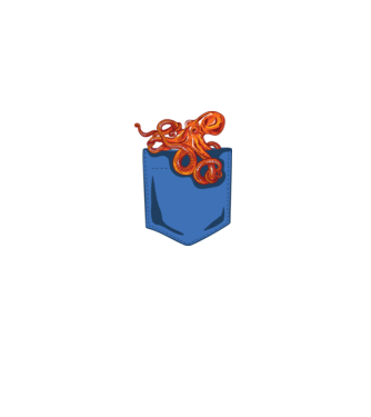 Octopus model negru pe tricou