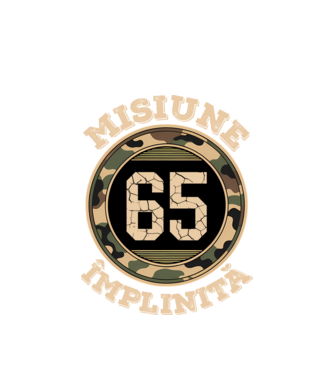 Misiune împlinită 65 model alb pe tricou