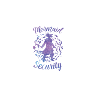 Mermaid Security boys aquarell model negru pe tricou