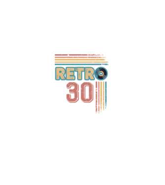 Retro 30 Birthday model alb pe tricou