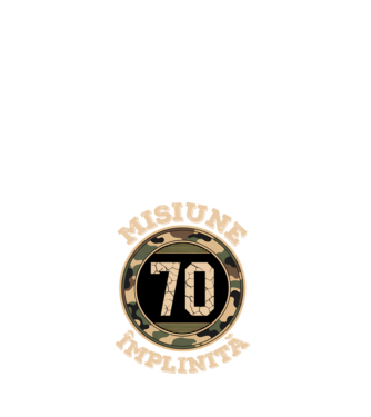 Misiune împlinită 70 model alb pe tricou