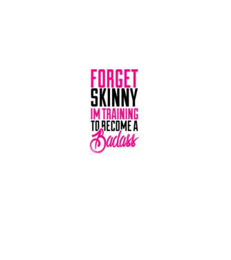Forget Skinny model alb pe tricou