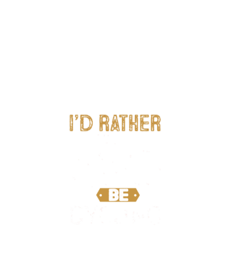 I'd rather be cycling model negru pe tricou