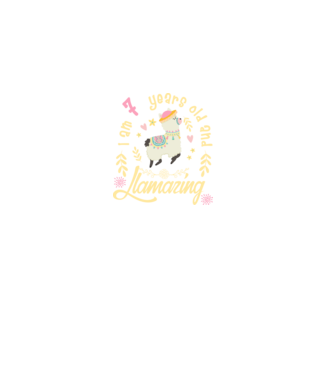 Birthday Llamazing 7 years old model negru pe tricou