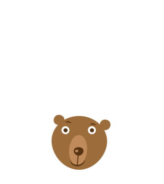 Bear Face model roz deschis pe tricou