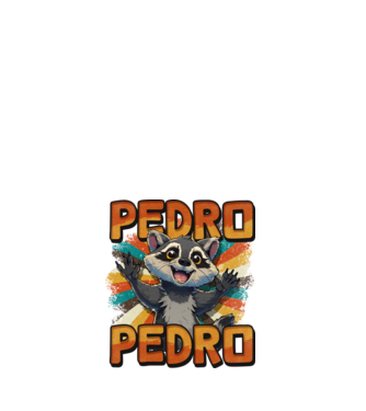 Retro Pedro model alb pe tricou