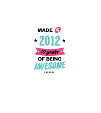MADE in 2012 model alb pe tricou