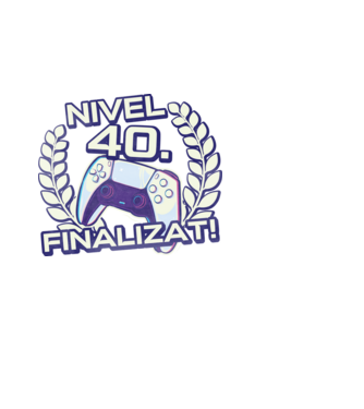 Nivel 40 finalizat! model negru pe tricou
