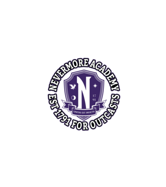  Nevermore academy model negru pe tricou