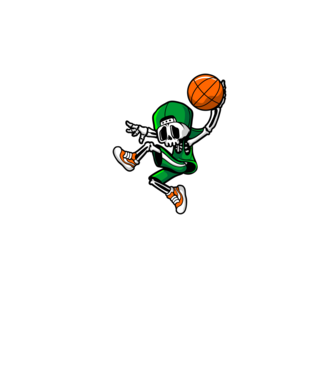 Basketbone model negru pe tricou