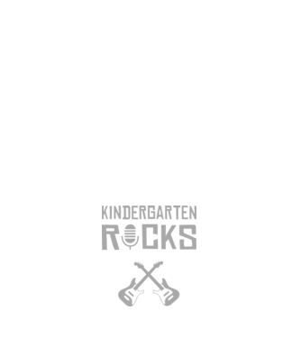 Kindergarten rocks model alb pe tricou