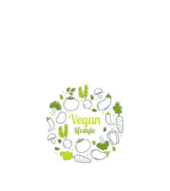 vegan lifestyle model alb pe tricou