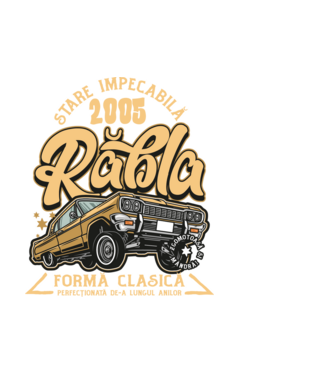 Rablă 2005 model alb pe tricou