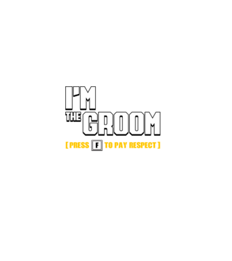 I'm the Groom  model negru pe tricou