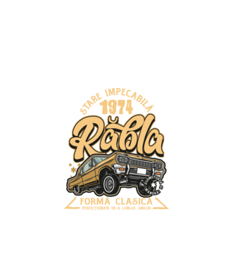 Rablă 1975 model negru pe tricou