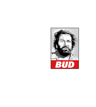 Bud Spencer halftone model galben neon pe tricou