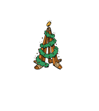 Hockey tree model alb pe tricou
