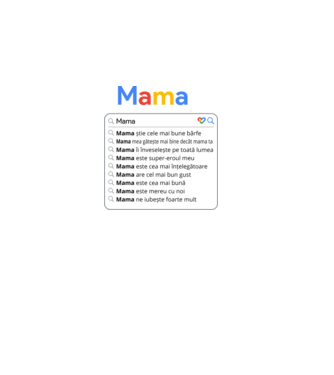 căutare Google Mama model negru pe tricou