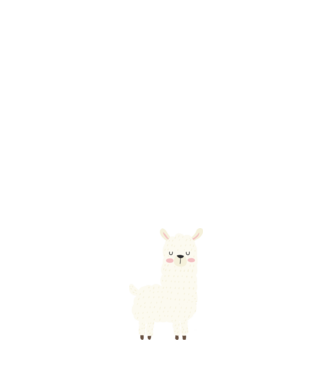 Alpaca model alb pe tricou