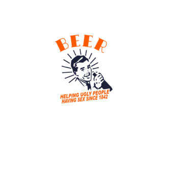 beeer model alb pe tricou
