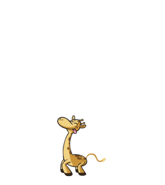 Giraffe model verde pe tricou