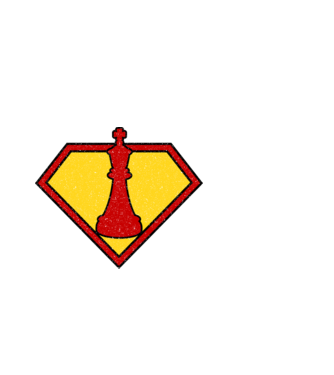 SuperChess rege model alb pe tricou