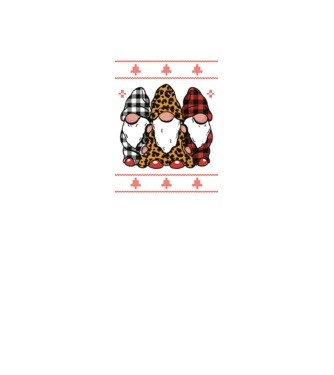 Ugly sweater gnomes model negru pe tricou