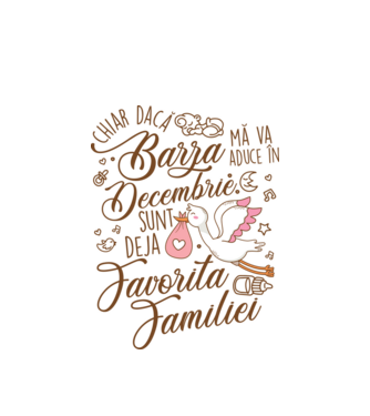 Favorita familiei DECEMBRIE model alb pe tricou