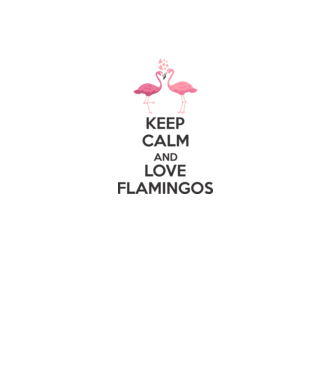 KEEP CALM and love flamingos dark model alb pe tricou