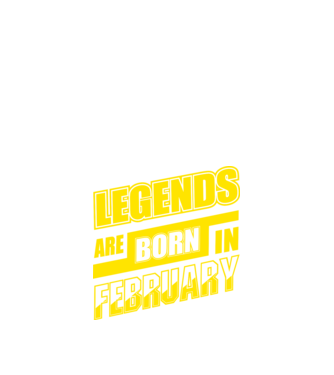 Legends are born in February model negru pe tricou