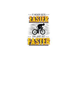 it never gets easier model alb pe tricou
