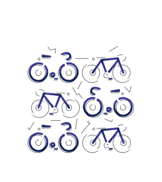 Bikes model alb pe tricou