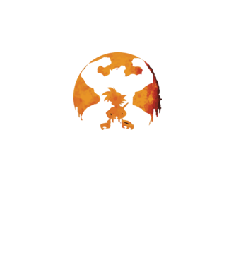 goku sunset model negru pe tricou