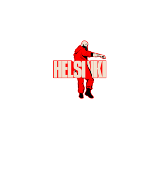 helsinki la casa de papel model negru pe tricou