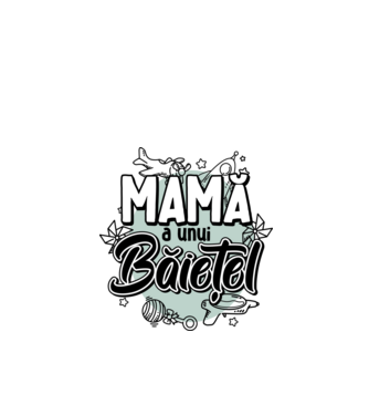 Mamă a unui băiețel model alb pe tricou