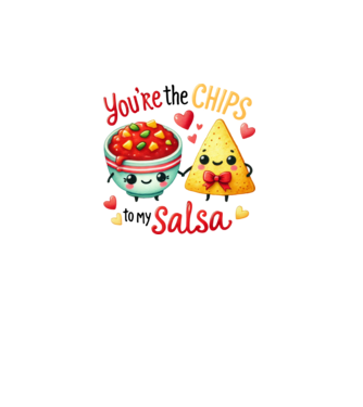 Chips to my Salsa model alb pe tricou