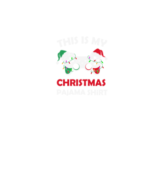 This is my christmas pajama model negru pe tricou