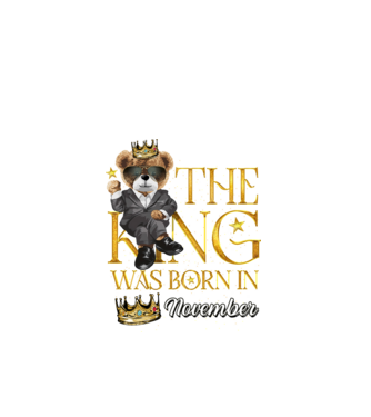 The king was born int NOVEMBER model negru pe tricou