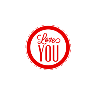love you model alb pe tricou