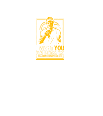 I want you cobra kai model negru pe tricou