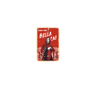 bella ciao poster retro model albastru jeanși pe tricou