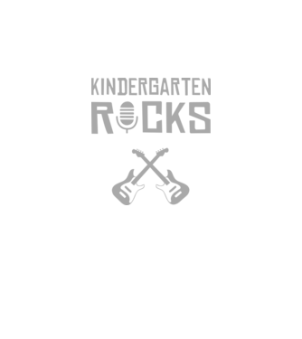 Kindergarten rocks model negru pe tricou