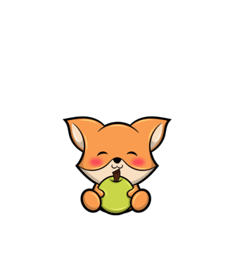 Baby Fox model alb pe tricou