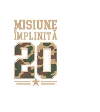 Misiune împlinită 20 model negru pe tricou