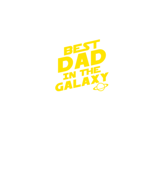 Best dad in the galaxy model negru pe tricou