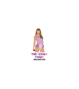 Taylor Swift The Eras Tour Arlington 4 model roz deschis pe tricou