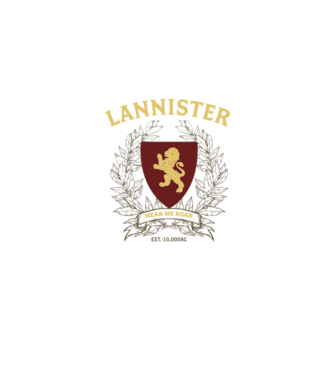 Lannister model alb pe tricou